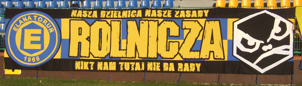 Debiut flagi 20.10.2012r. na meczu Elana-Górnik Polkowice!
